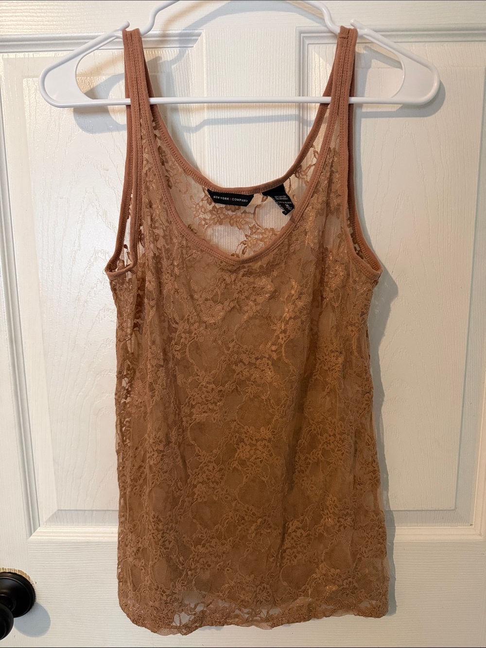 New York & Company Sheer Lace Camisole